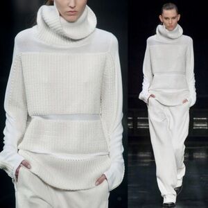 Helmut Lang Textured-Inlay Turtleneck